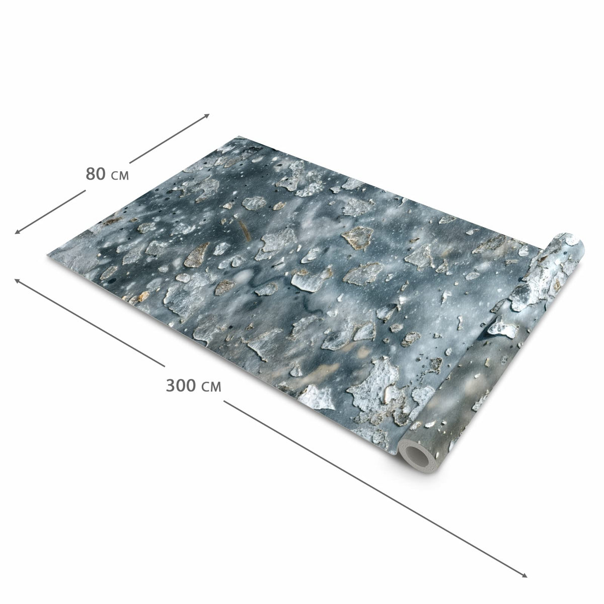Bodenschonender rutschfester Küchenteppich mit Motiv Farbe des Abblätternde in der Grösse 60x240 cm