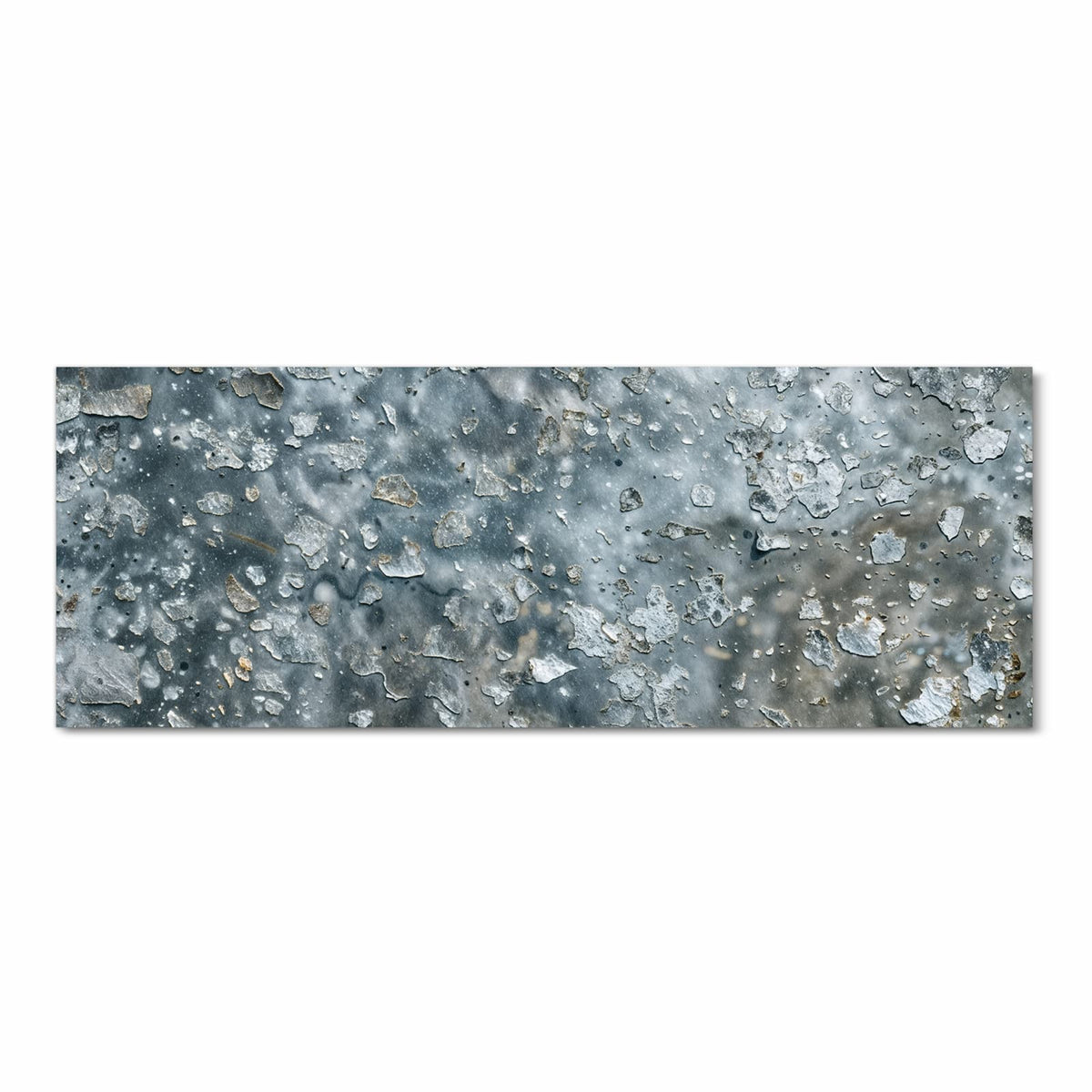 Bodenschonender moderner Küchenläufer mit Motiv Farbe des Abblätternde in Frontansicht