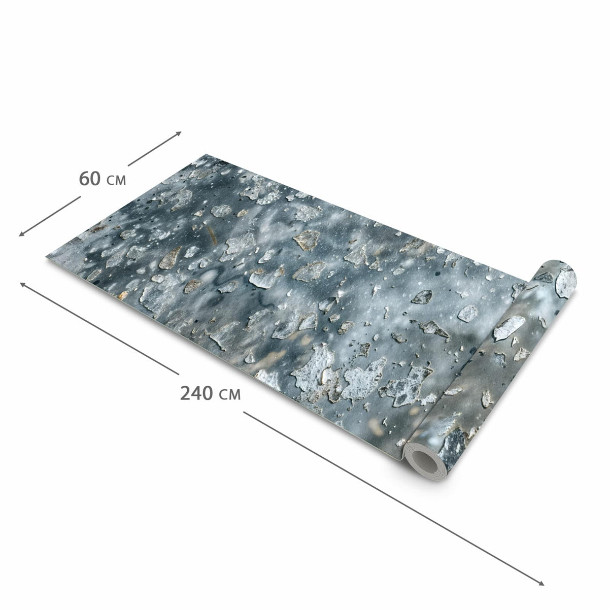 Strapazierfähiger Läufer für den Eingangsbereich mit Motiv Farbe des Abblätternde in der Größe 60x240 cm
