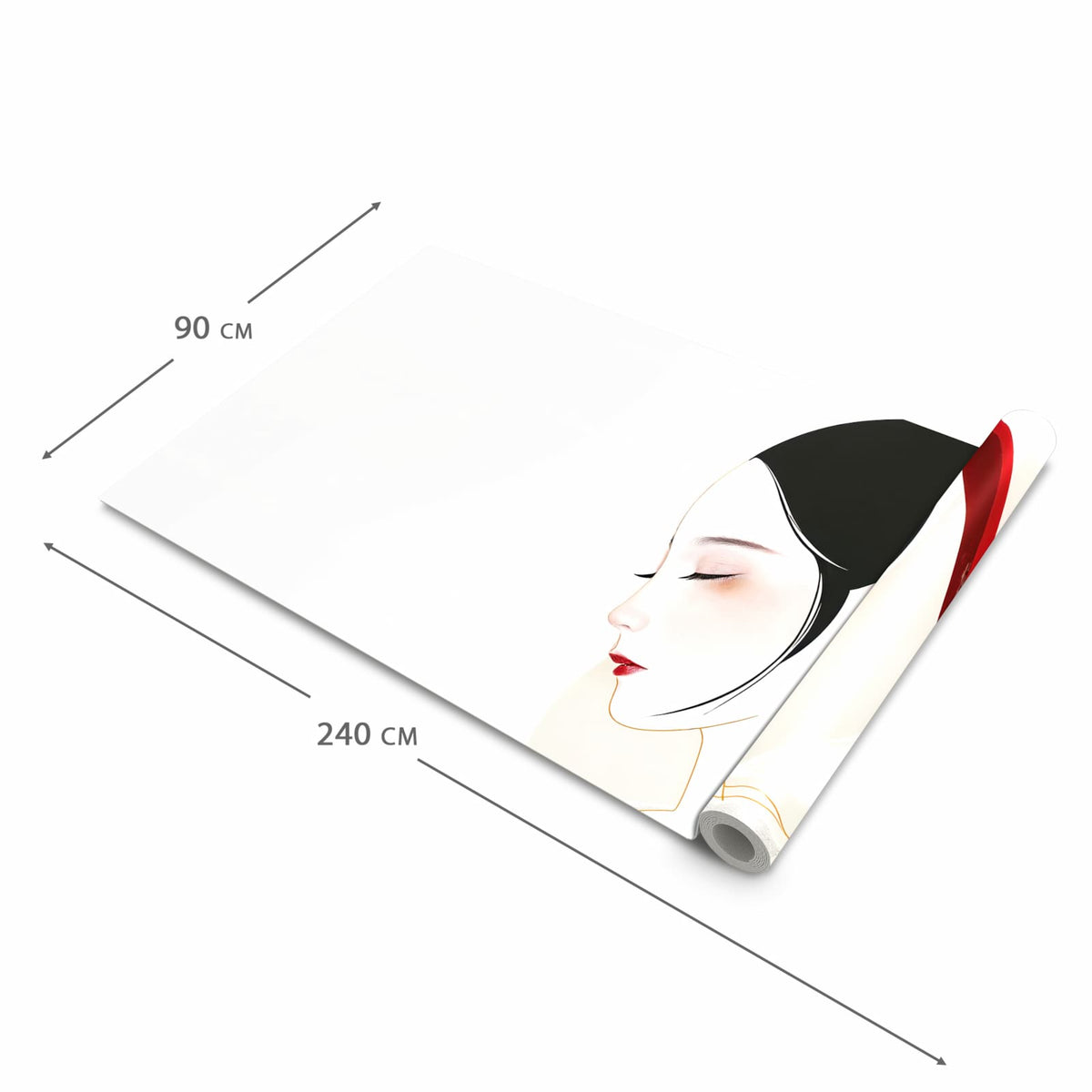 Rutschfester Küchenläufer mit Motiv Stilvolle Abstraktion in der Grösse 60x180 cm für angenehme Haptik