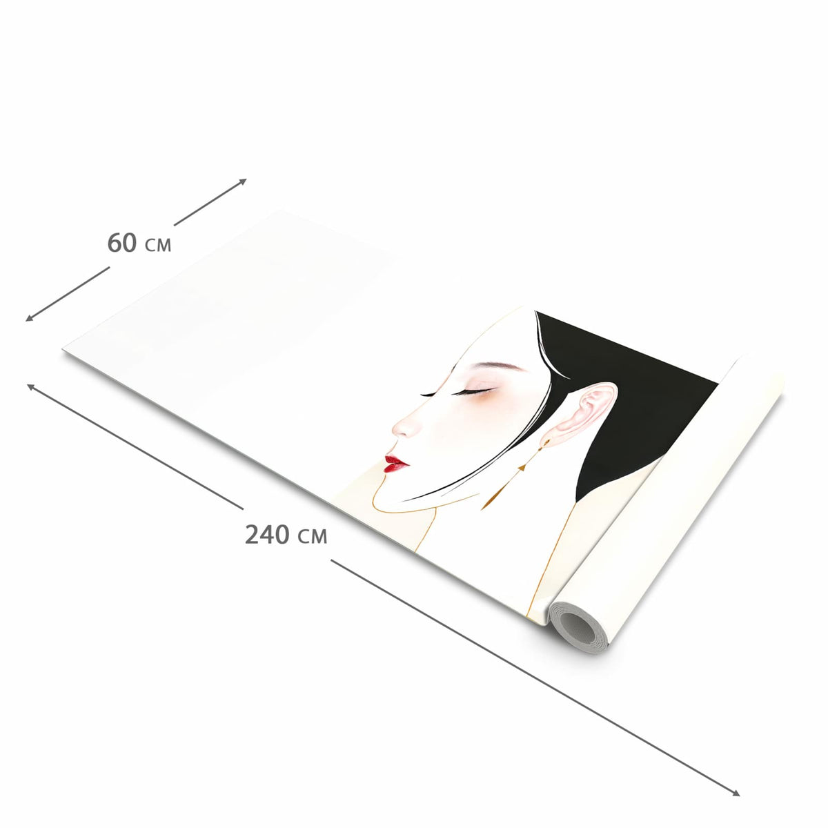 Fleckenresistenter Küchenteppich mit Motiv Stilvolle Abstraktion in der Grösse 60x150 cm, waschbar