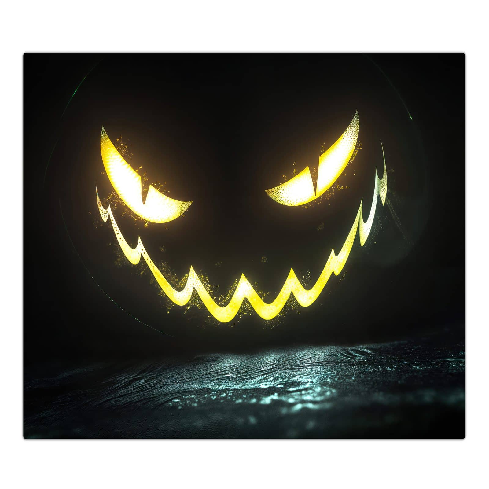 1-teilige Herdabdeckung mit Leuchtender Kürbis-Motiv in der Frontansicht #grösse_1-Teilig (60x52cm)