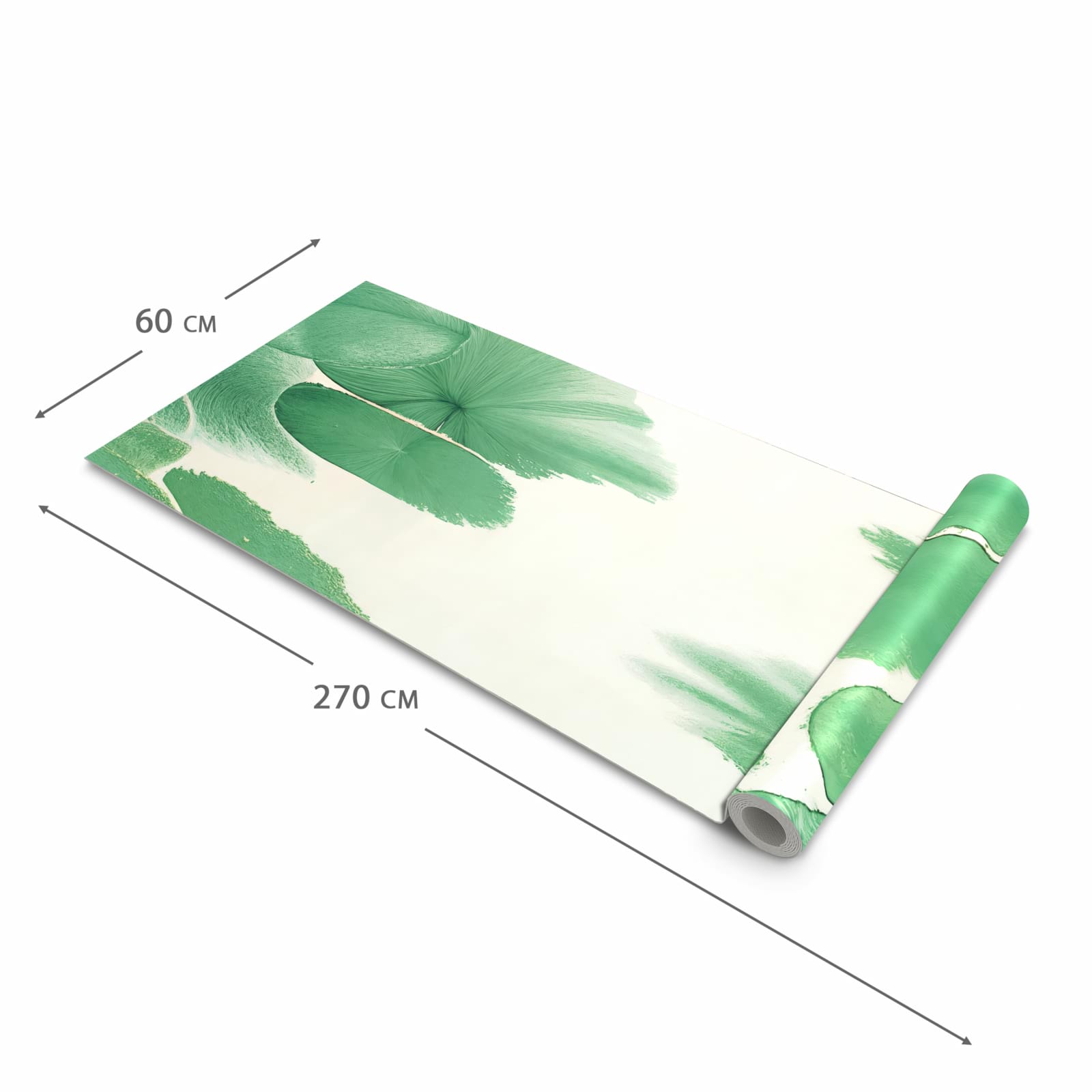 Pflegeleichter rutschfester Küchenteppich mit Motiv Boote auf dem See in der Grösse 60x120 cm