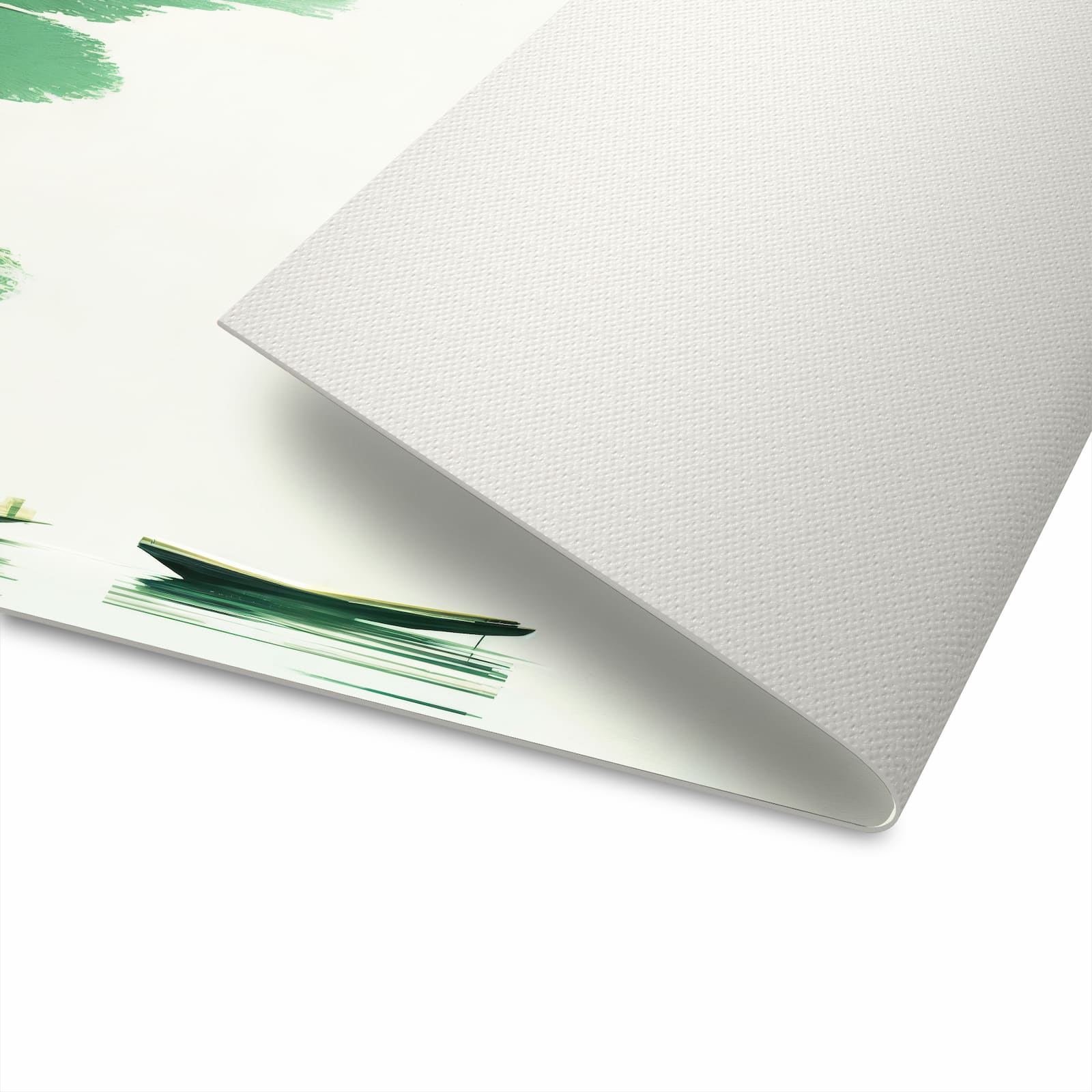 Ordnungsschaffender Teppichläufer Küche mit Motiv Boote auf dem See in Unterseite