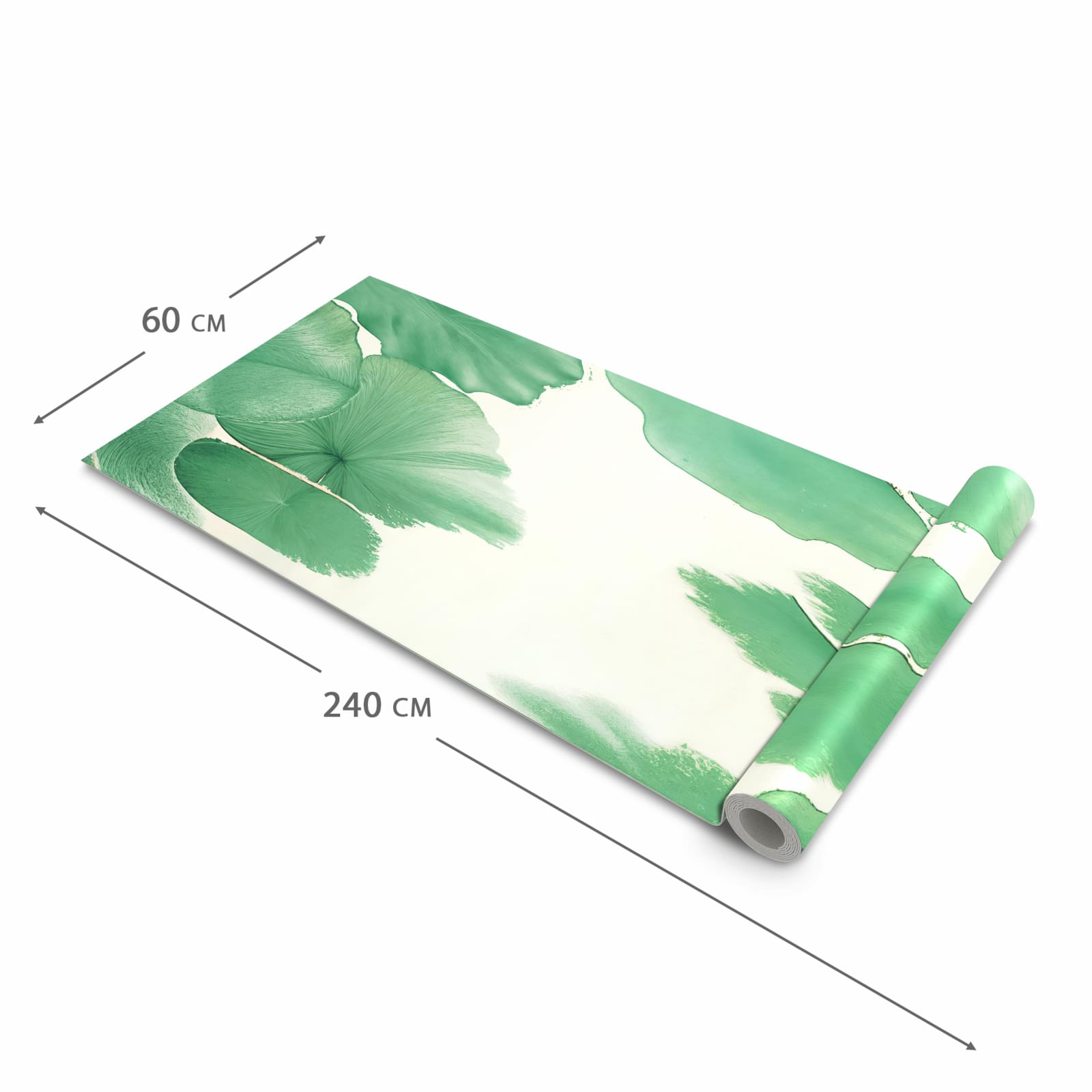 Flacher großer Küchenteppich mit Motiv Boote auf dem See in der Größe 60x120 cm