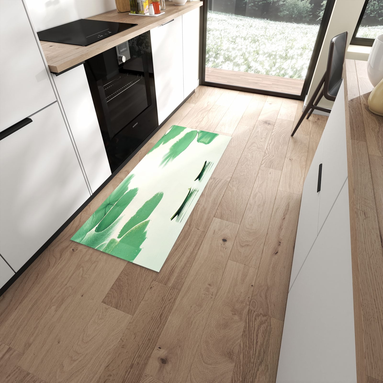 Küchenläufer mit Motiv Boote auf dem See für sicheren Stand im Eingangsbereich #grösse_60 x 150 cm