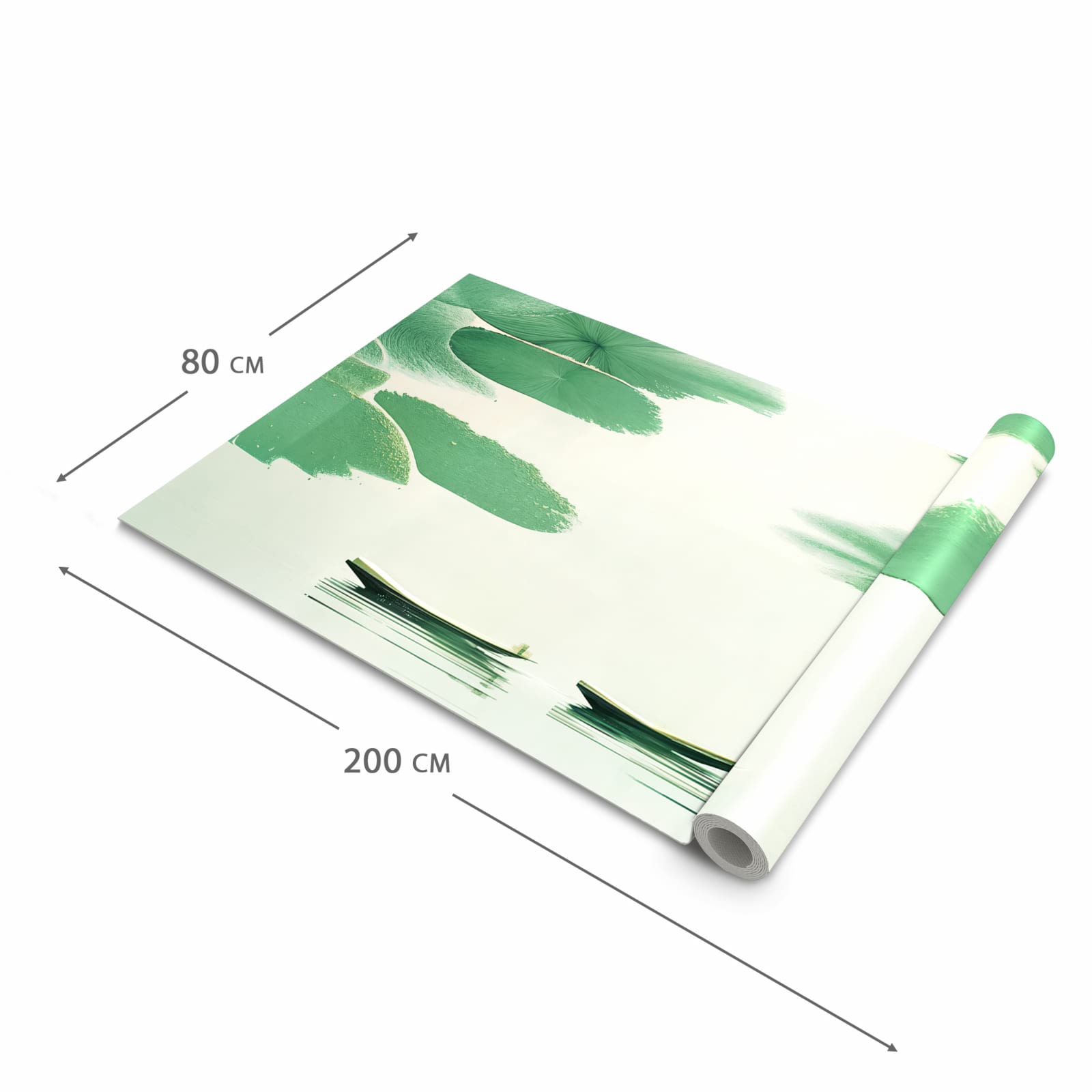 Pflegeleichter Küchenläufer mit Motiv Boote auf dem See in der Grösse 60x120 cm