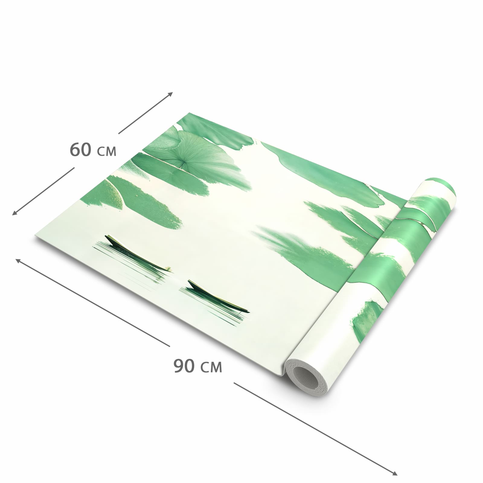 Rutschhemmender Küchenläufer mit Motiv Boote auf dem See in der Grösse 60x120 cm