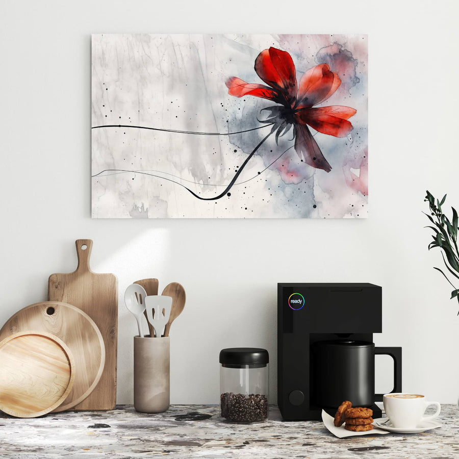 Maße Metall Magnettafel - Abstrakte Blüte