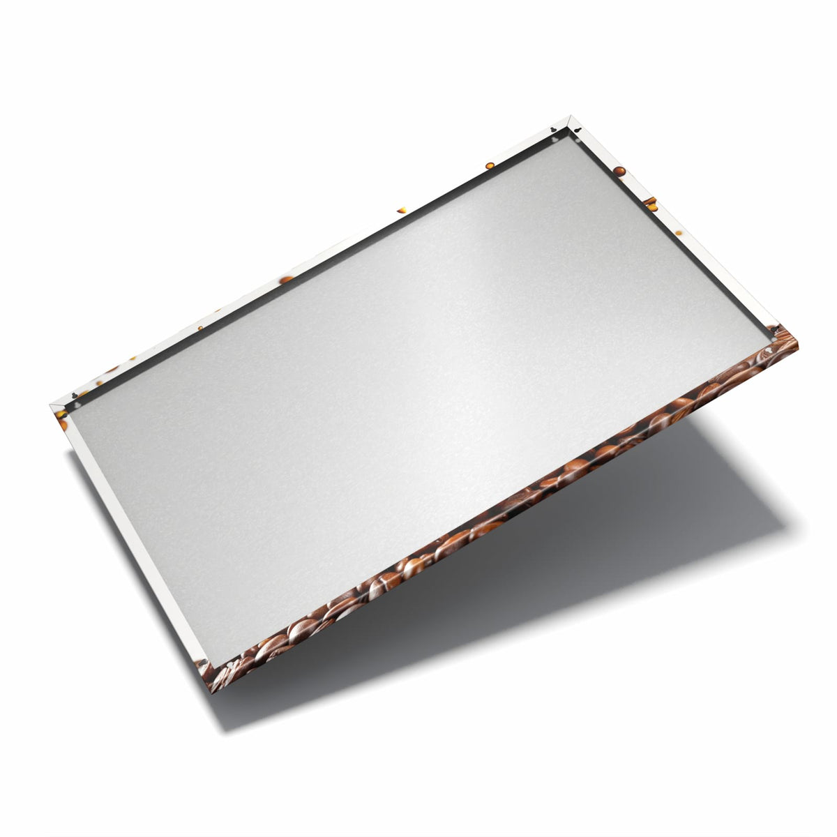 Nur 7 mm – liegt eng an der Wand – Metall Magnettafel - Kaffeespritzer
