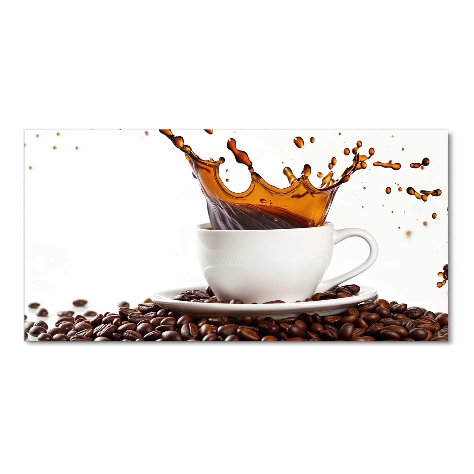 Läufer für Eingangsbereich mit Motiv Kaffeespritzer in Frontansicht - angenehme Haptik