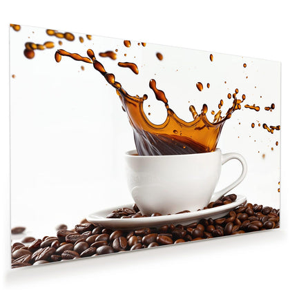 Wandbild mit dem Motiv Kaffeespritzer