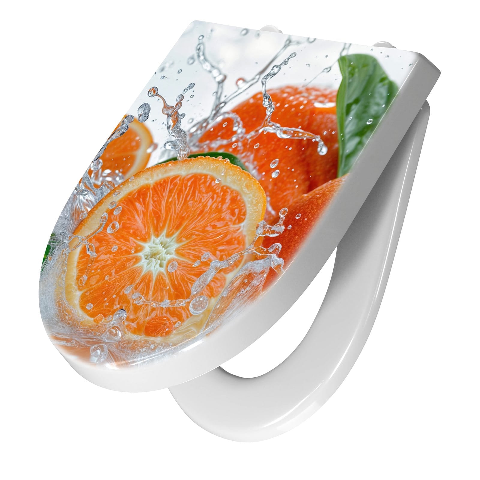 WC-Sitz mit Absenkautomatik Spritzige Orangen