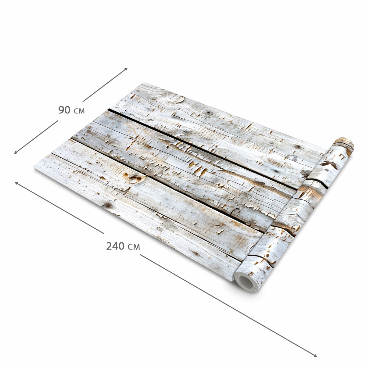 Farbbeständiger Läufer für die Küche mit Motiv Holzbretter von Verwitterte in der Grösse 80x280 cm