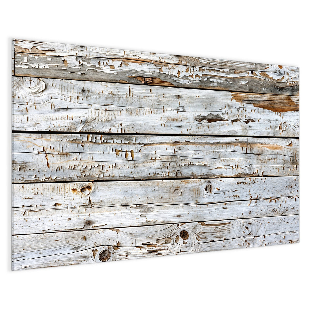 4 mm Glas statt lackiertem Blech – Magnettafel - Weiße Holzpatina