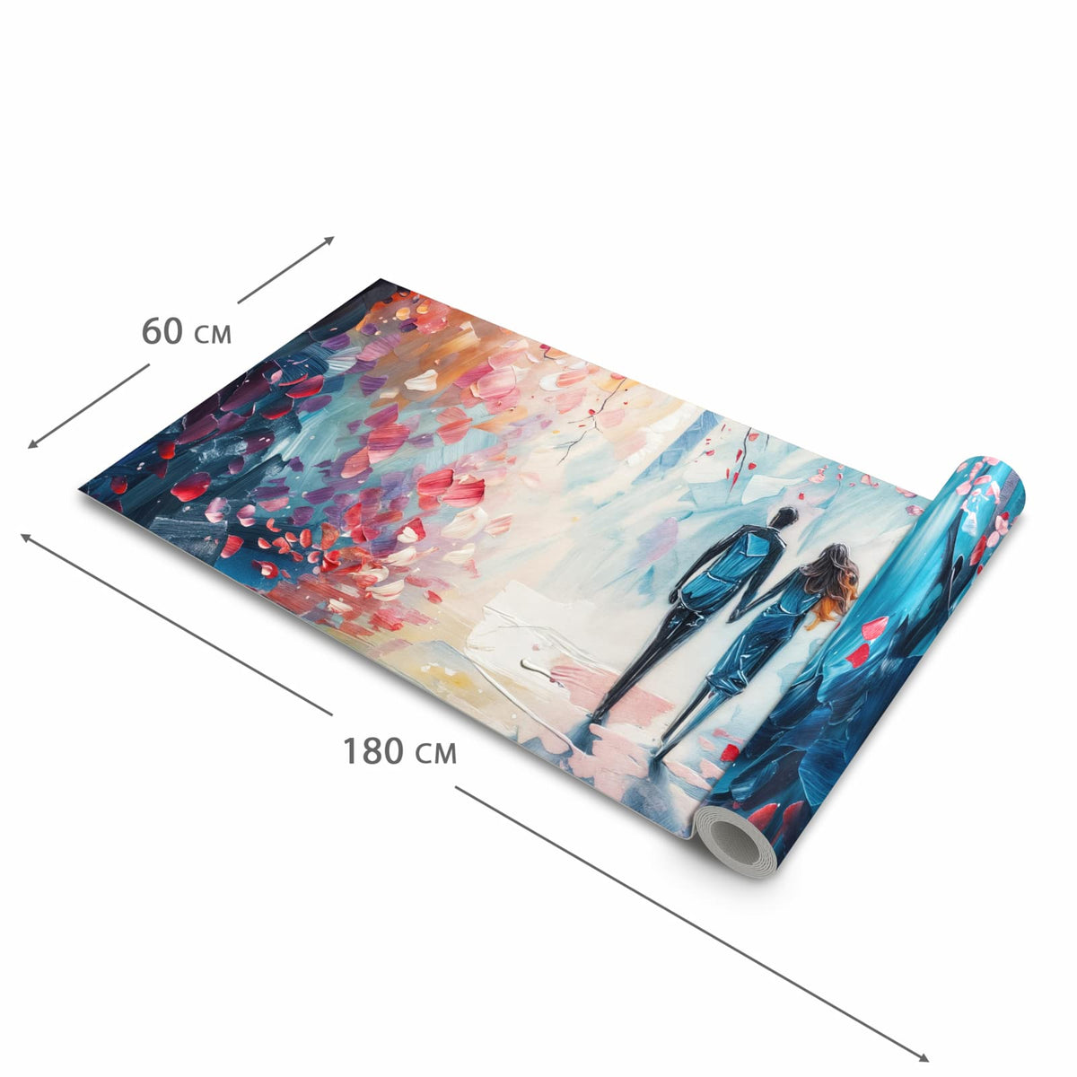 Abriebfester Küchenteppich mit Motiv Herbstlicher Spaziergang in der Grösse 80x280 cm