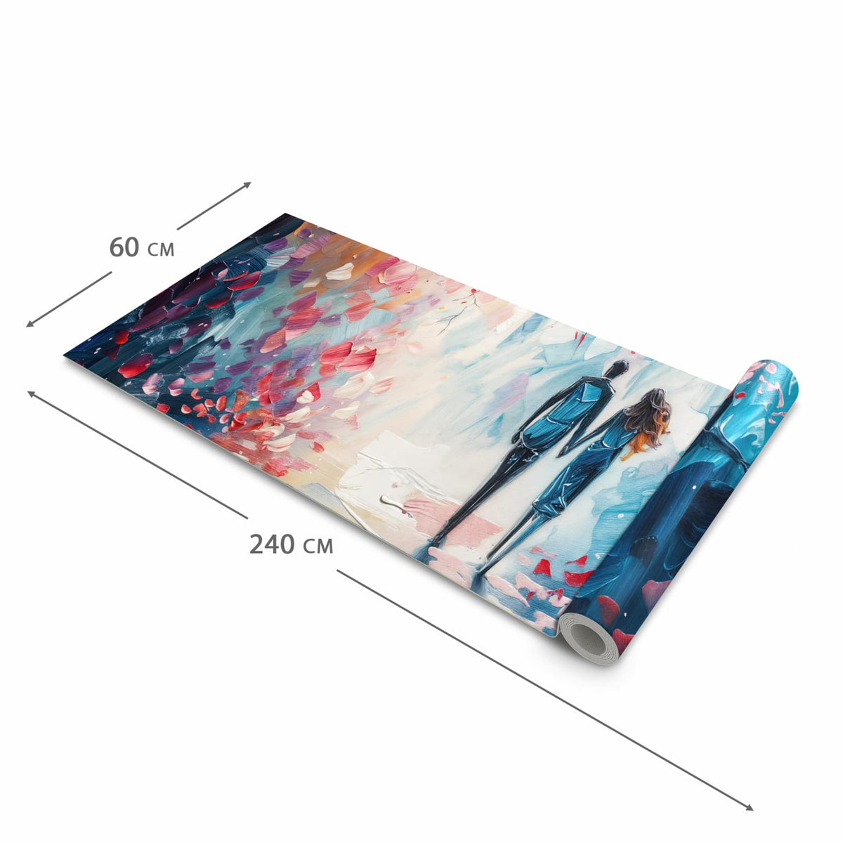UV-beständiger Küchenläufer mit Motiv Herbstlicher Spaziergang in der Grösse 80x280 cm