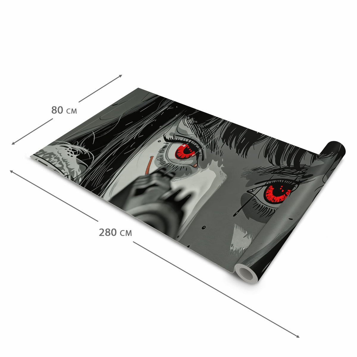 Bodenschonender rutschfester Küchenteppich mit Motiv Blick Durch Schusswaffe in der Grösse 80x250 cm