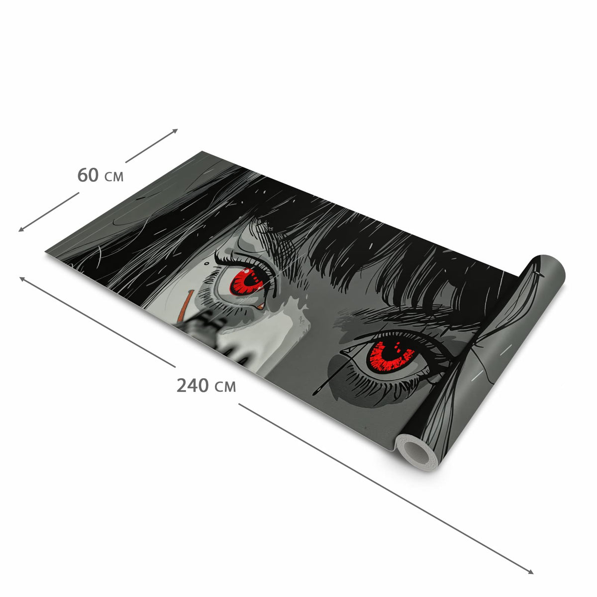 Waschbarer rutschfester Küchenteppich mit Motiv Blick Durch Schusswaffe in der Größe 80x250 cm
