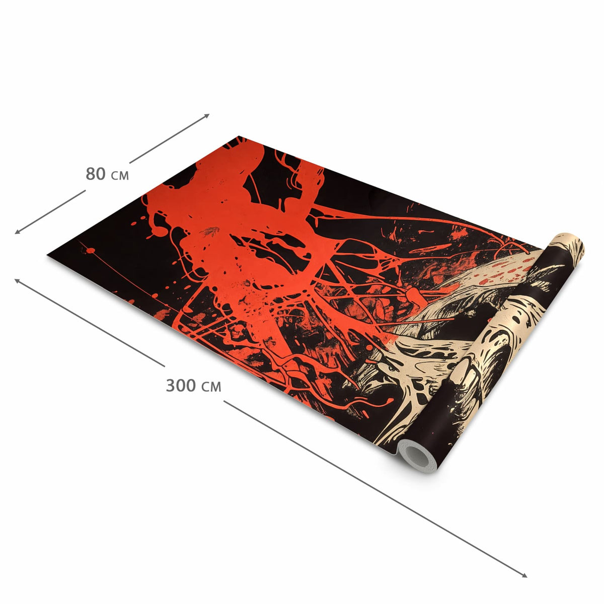 Küchenteppich mit Motiv Schreiendes Schädel in der Grösse 80x250 cm für sicheres Aufbewahren