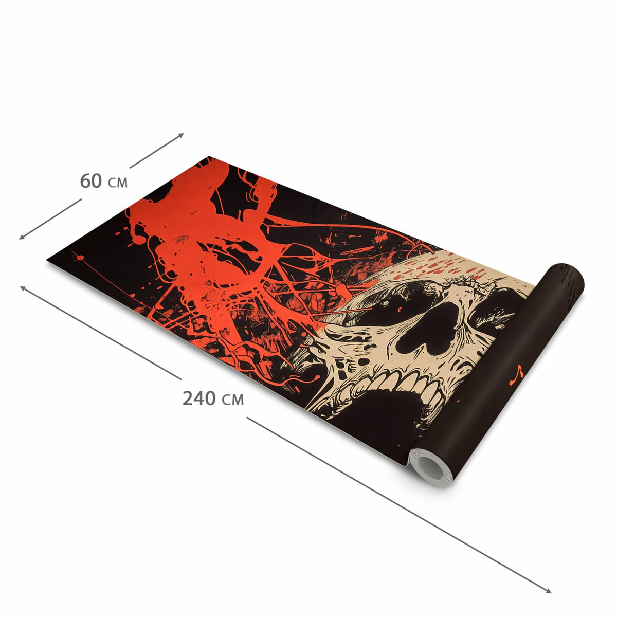 Rutschfester Küchenteppich mit Motiv Schreiendes Schädel in der Größe 80x200 cm