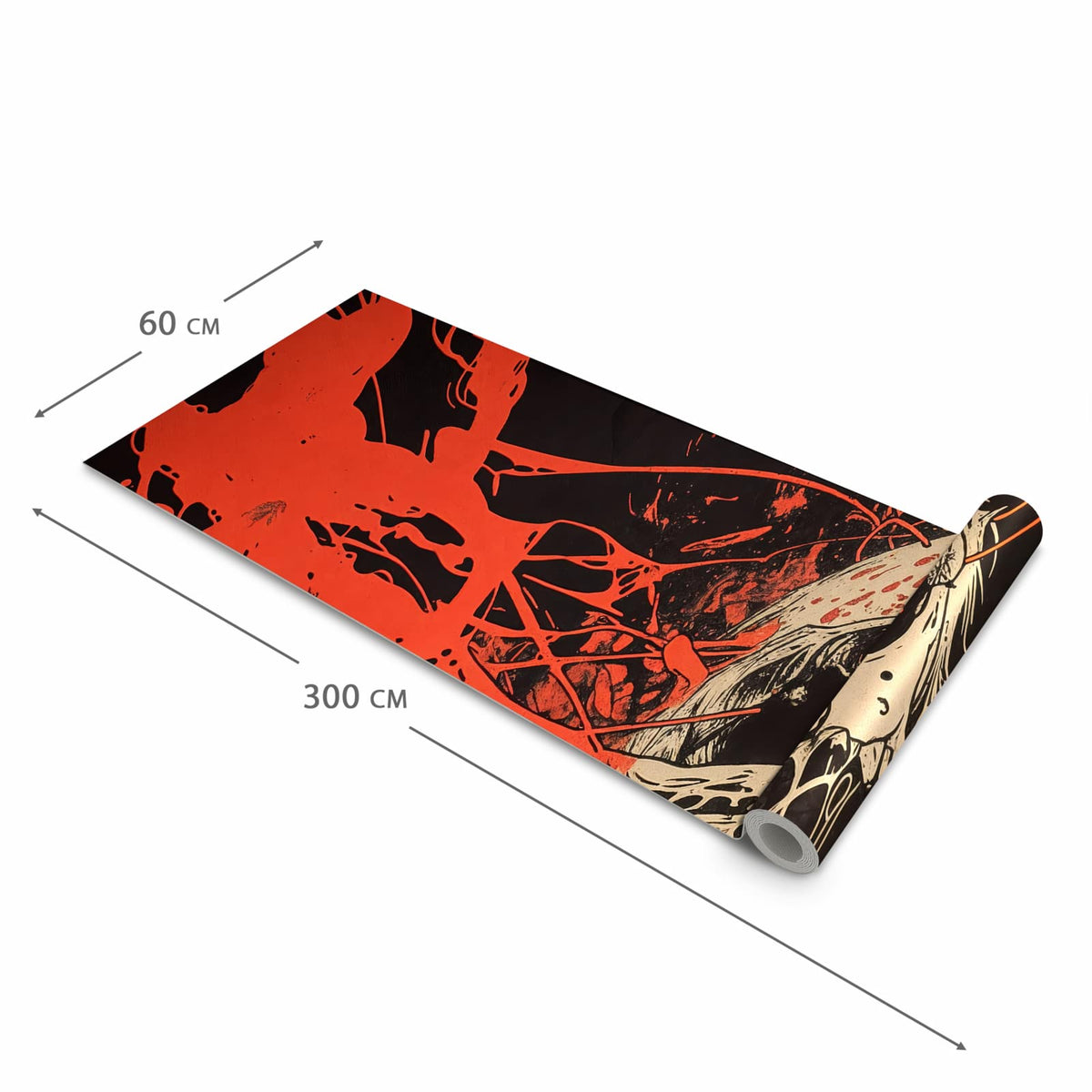 Bodenschonender Küchenteppich mit Motiv Schreiendes Schädel in der Grösse 80x200 cm