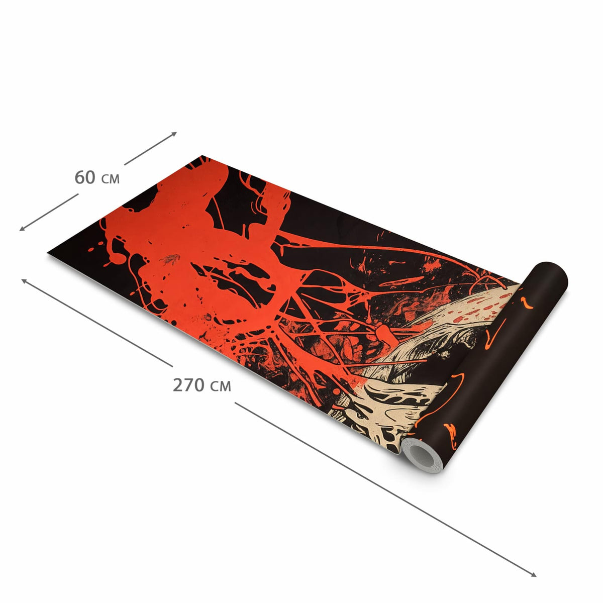 Feuchtigkeitsresistenter Küchenteppich mit Motiv Schreiendes Schädel in der Grösse 80x200 cm