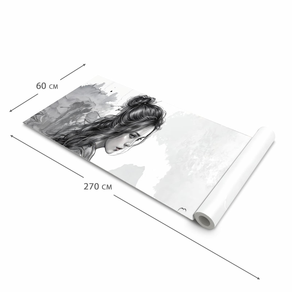 Küchenteppich mit Motiv Samurai Kriegerin Stadt in der Grösse 80x200 cm für Ordnung & Übersicht