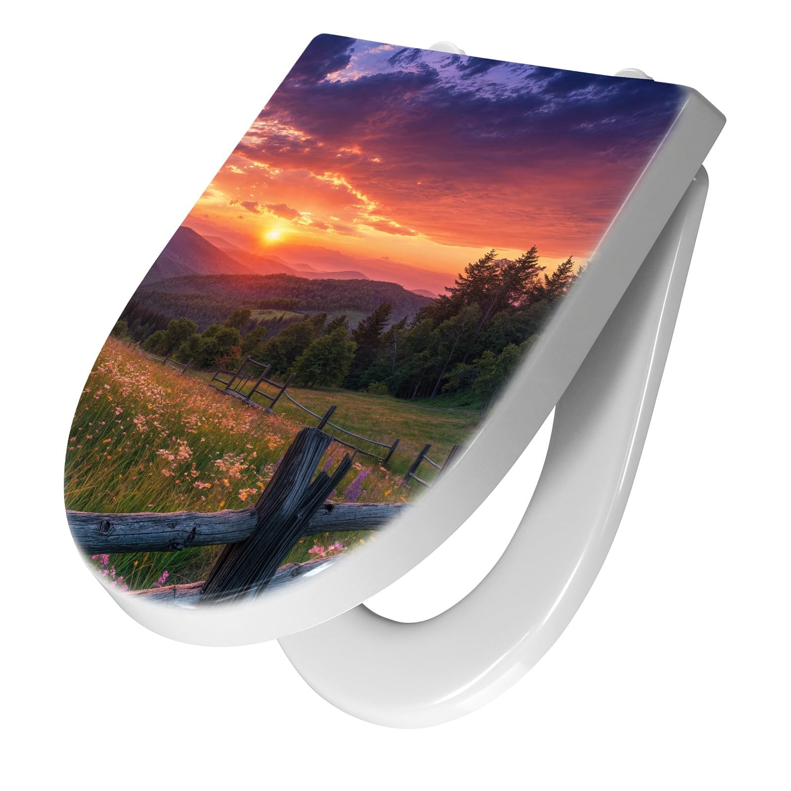 WC-Sitz mit Absenkautomatik Wiese von Sonnenuntergang