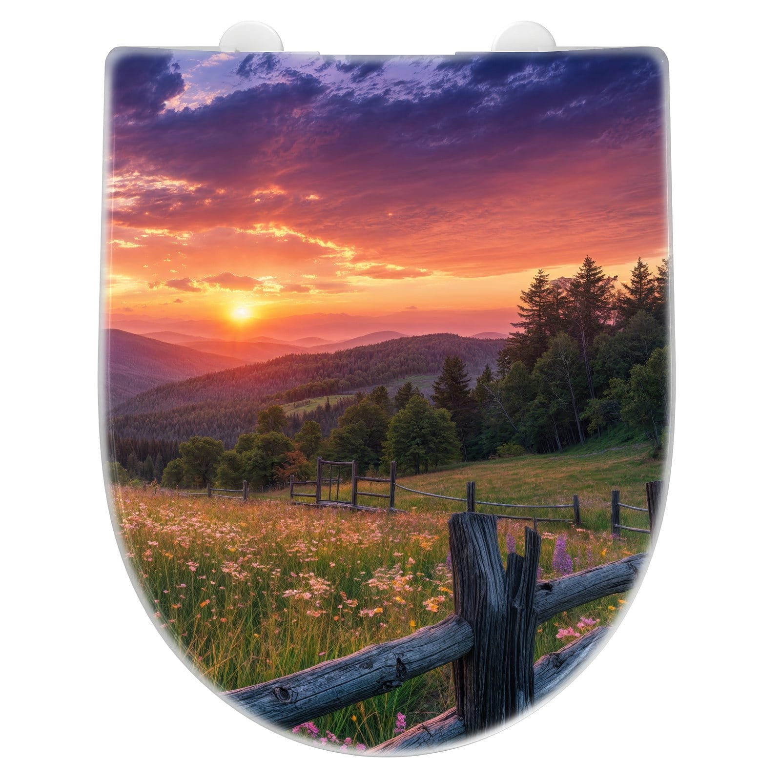 WC-Sitz mit Absenkautomatik Wiese von Sonnenuntergang