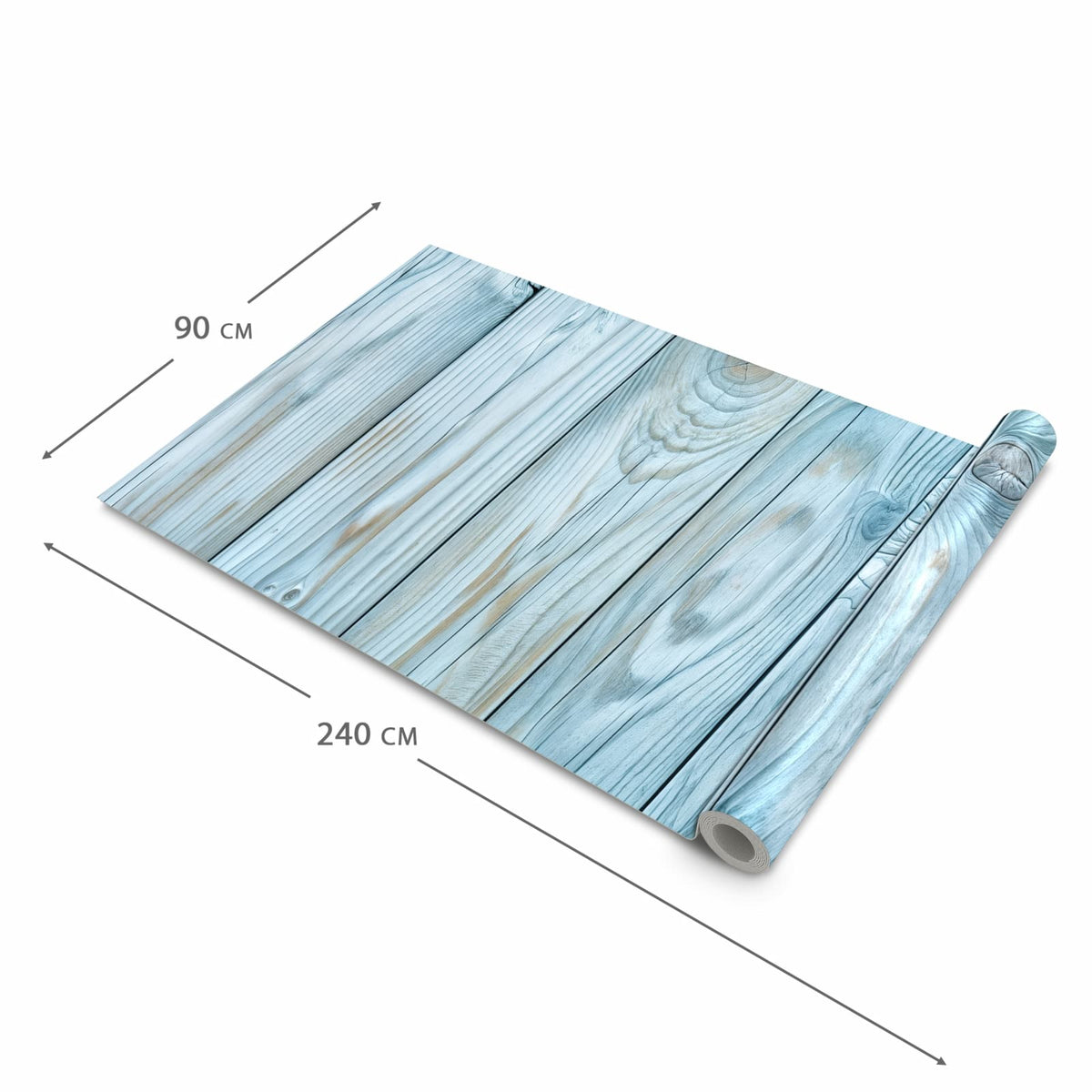 Wasserabweisender Küchenvorleger mit Motiv Holzbretterdekor in der Grösse 60x90 cm