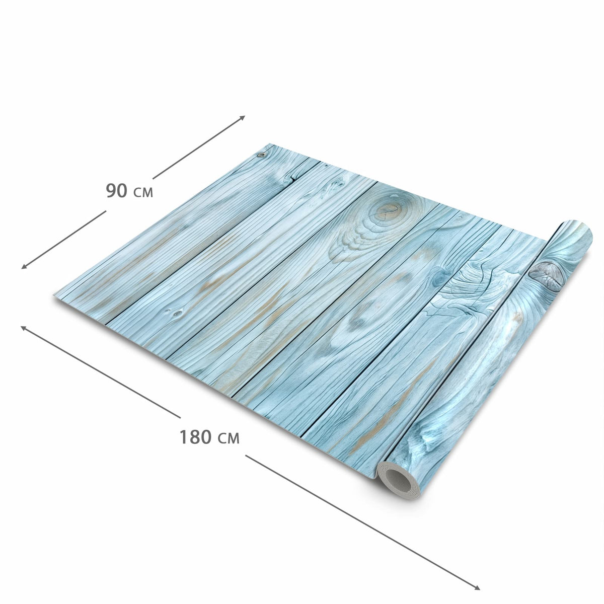 Komfortabler Küchenteppich mit Motiv Holzbretterdekor in der Grösse 60x90 cm