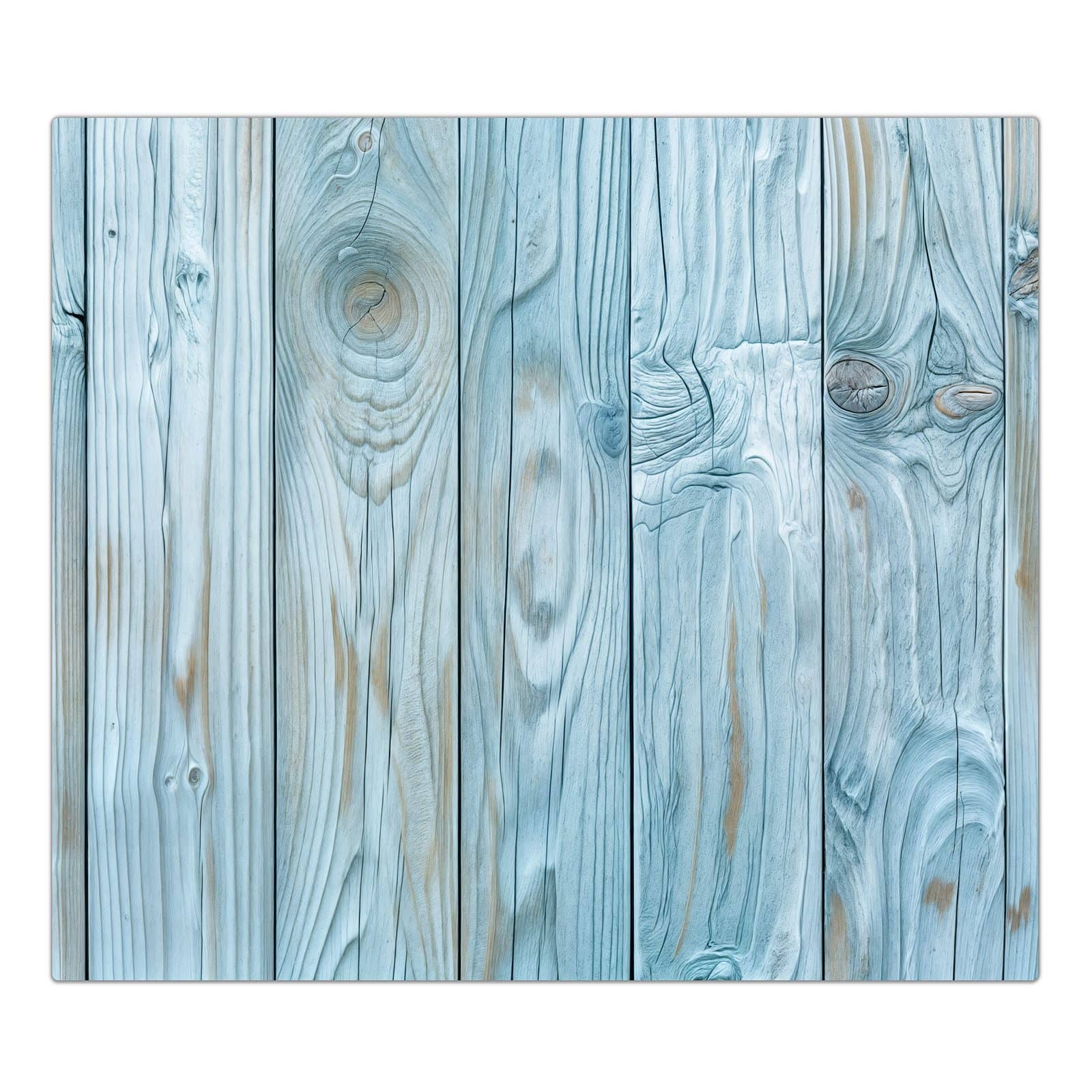 1-teilige Abdeckplatte für Ceranfeld mit Holzbretterdekor-Motiv in der Frontansicht #grösse_1-Teilig (60x52cm)