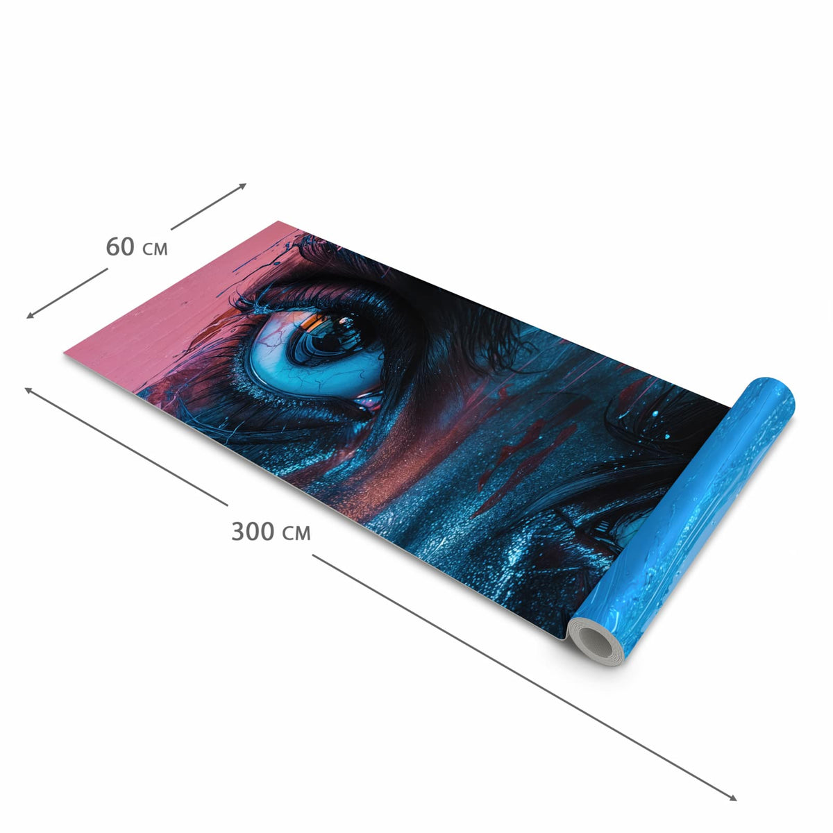 Rutschfester waschbarer Küchenläufer mit Motiv Blick ins Unbekannte in der Größe 60x300 cm