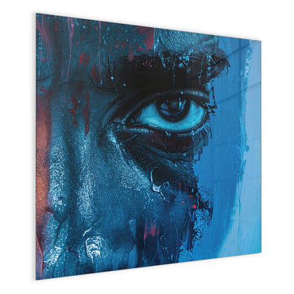 Magnettafel mit dem Motiv Gemaltes Auge in Blau