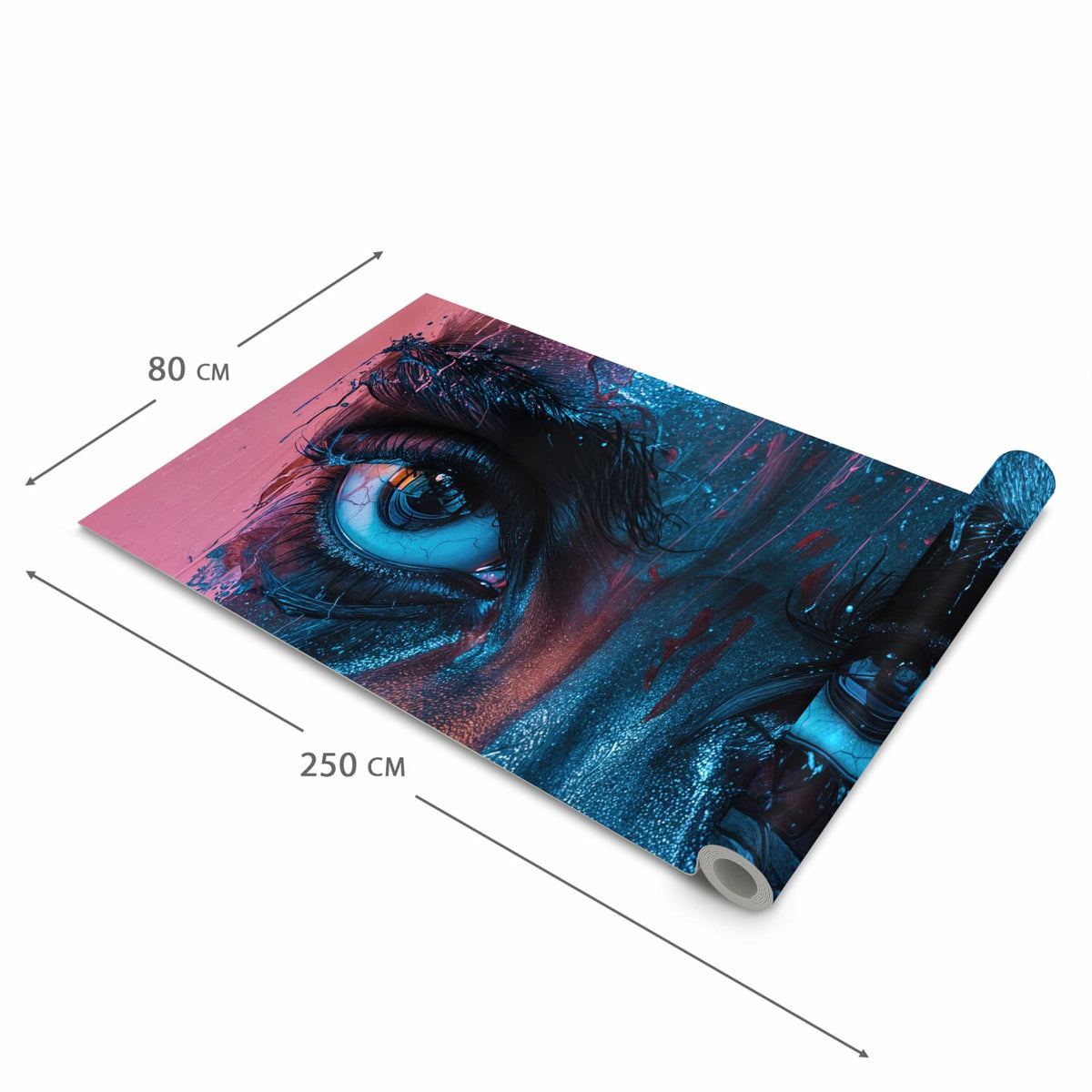 Hygienischer Küchenläufer nach Maß mit Motiv Blick ins Unbekannte in der Größe 60x300 cm