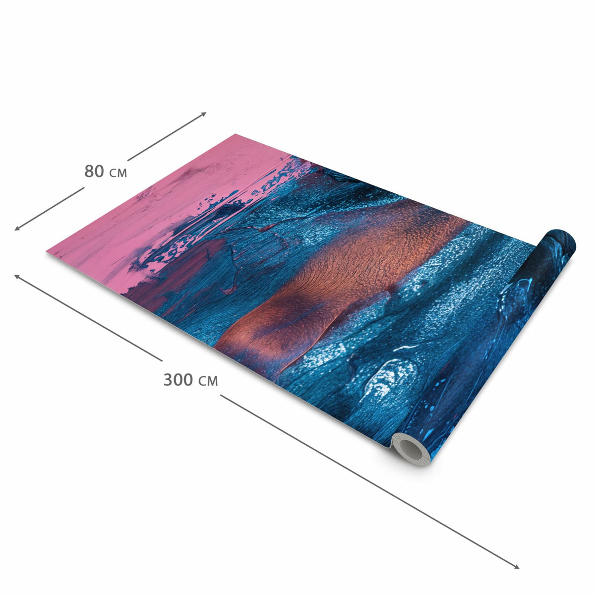 Waschbarer moderner Küchenläufer mit Motiv Blick ins Unbekannte in der Grösse 60x300 cm