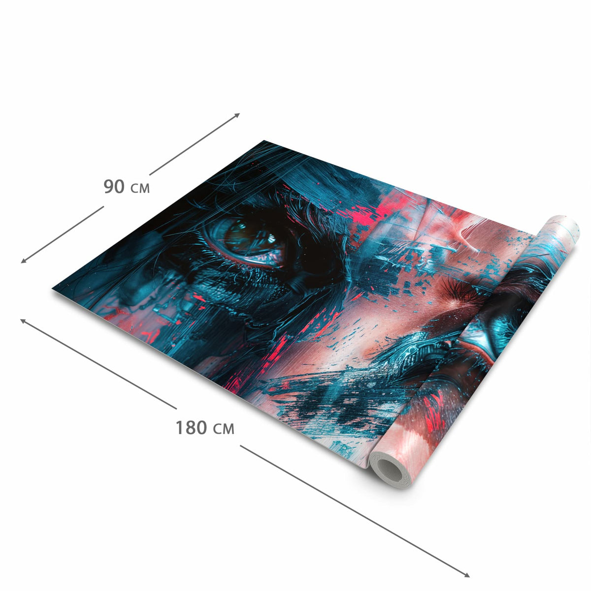 Ordnungsschaffender Küchenteppich mit Motiv Kunstvolle Augen in der Grösse 60x270 cm