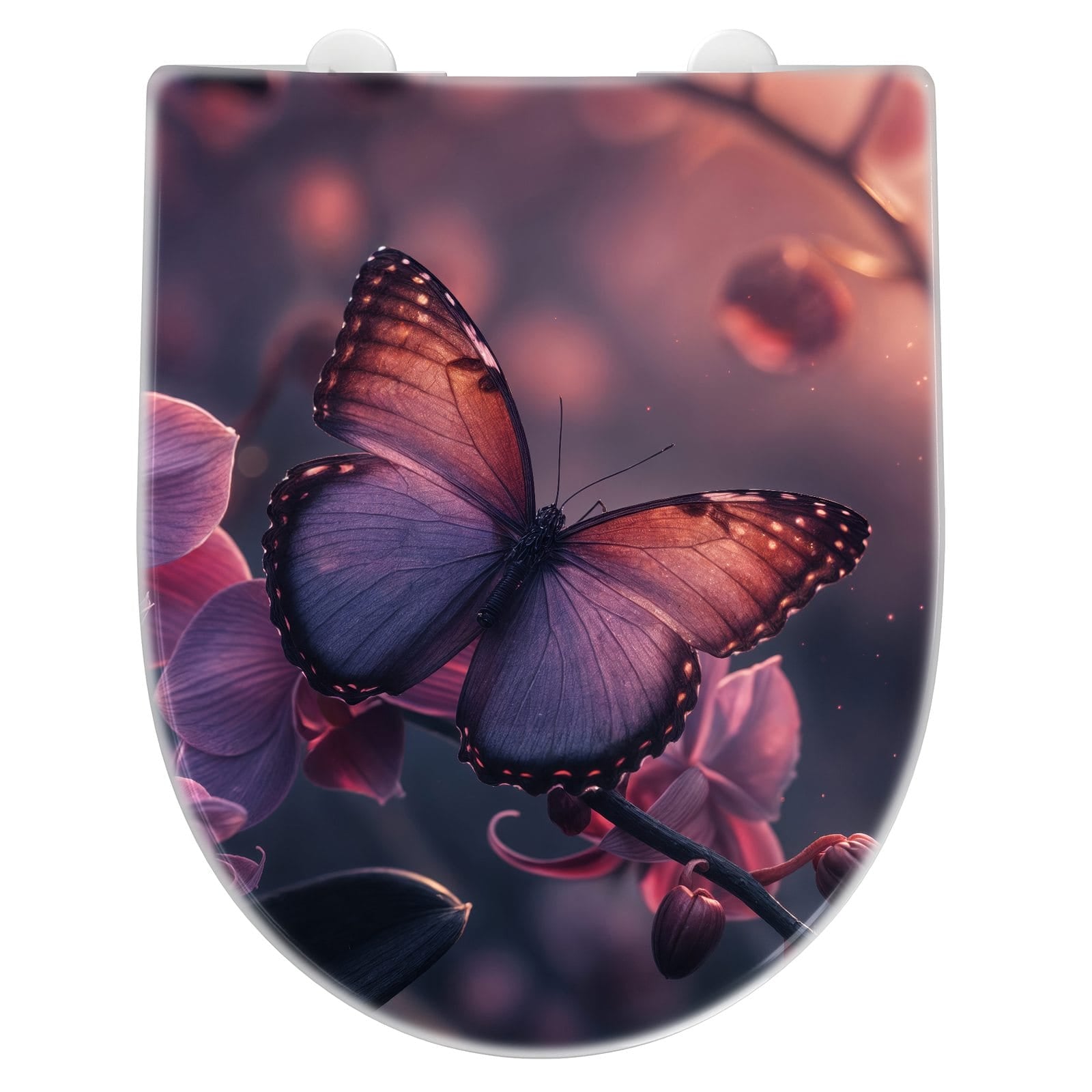 WC-Sitz mit Absenkautomatik Schmetterling Blüte
