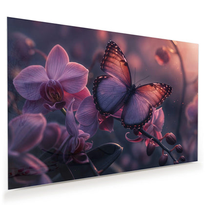 Wandbild mit dem Motiv Lila Schmetterling