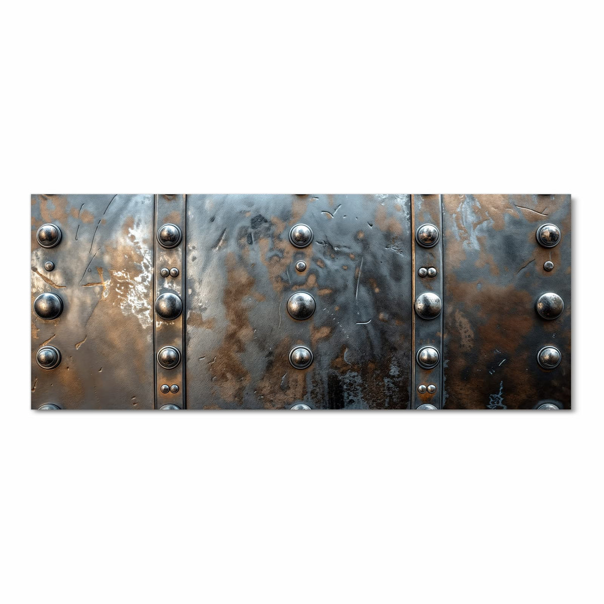 Rutschfester Küchenläufer mit Motiv Metallstruktur in Frontansicht für angenehme Haptik