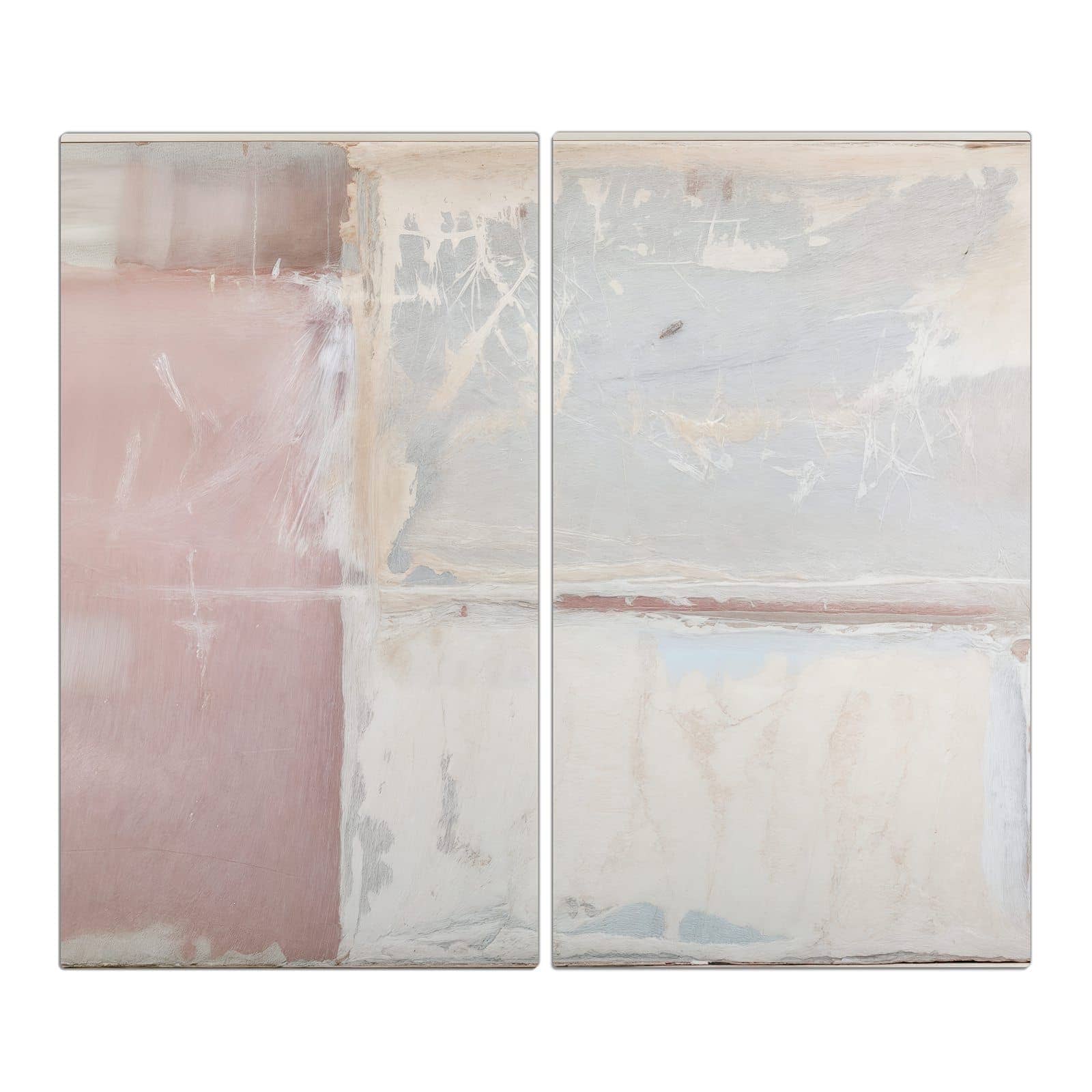 2-teilige Abdeckplatten mit Zarte Strukturen-Motiv in der Frontansicht #grösse_2-Teilig (60x52cm)
