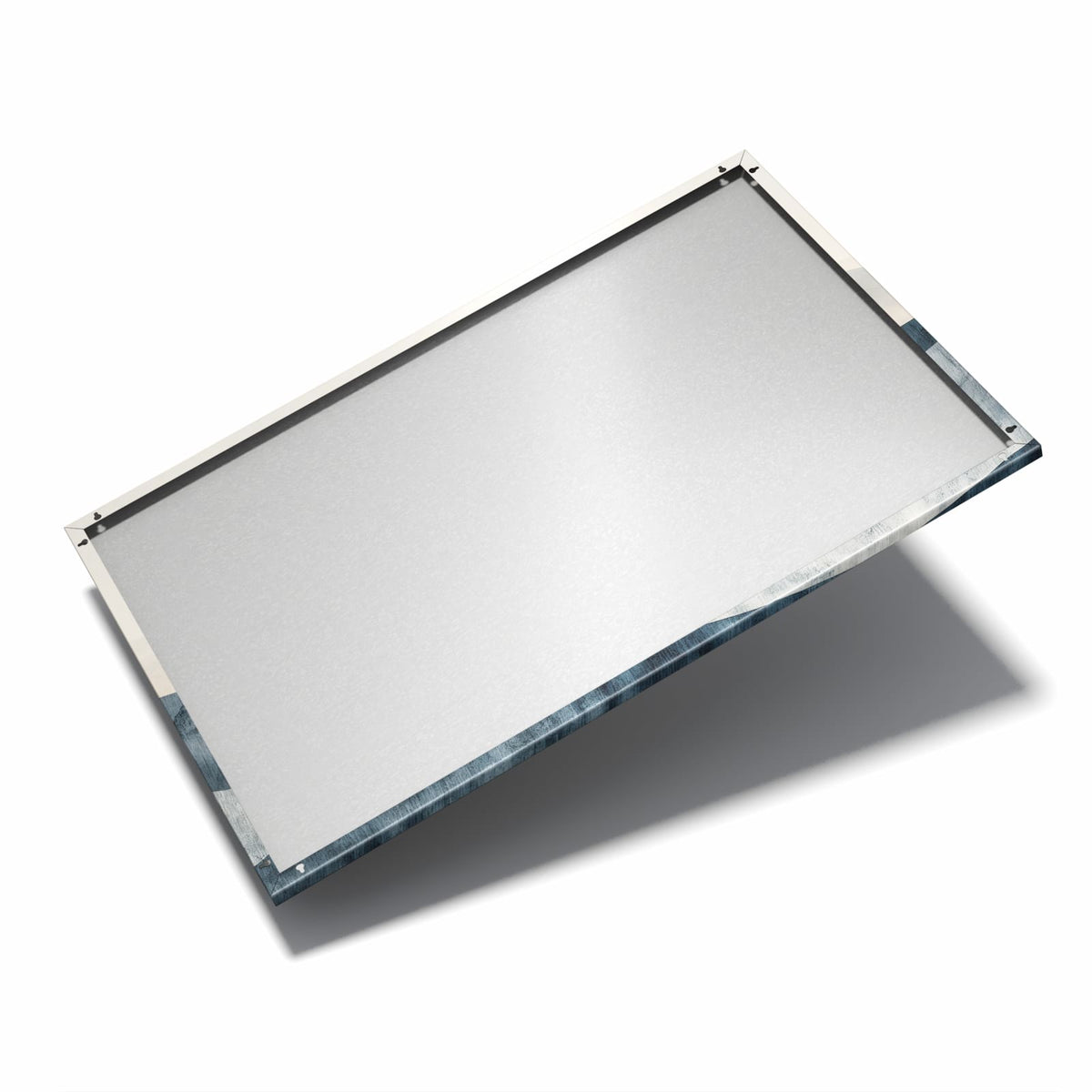 Nur 7 mm – liegt eng an der Wand – Metall Magnettafel - Blaue Hügel mit Sonne