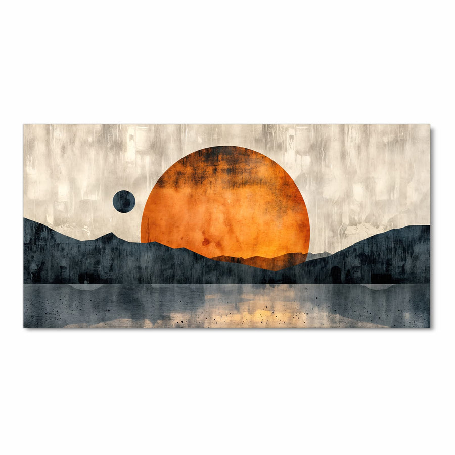 Maße Küchenläufer - Orange Sonne über Bergen