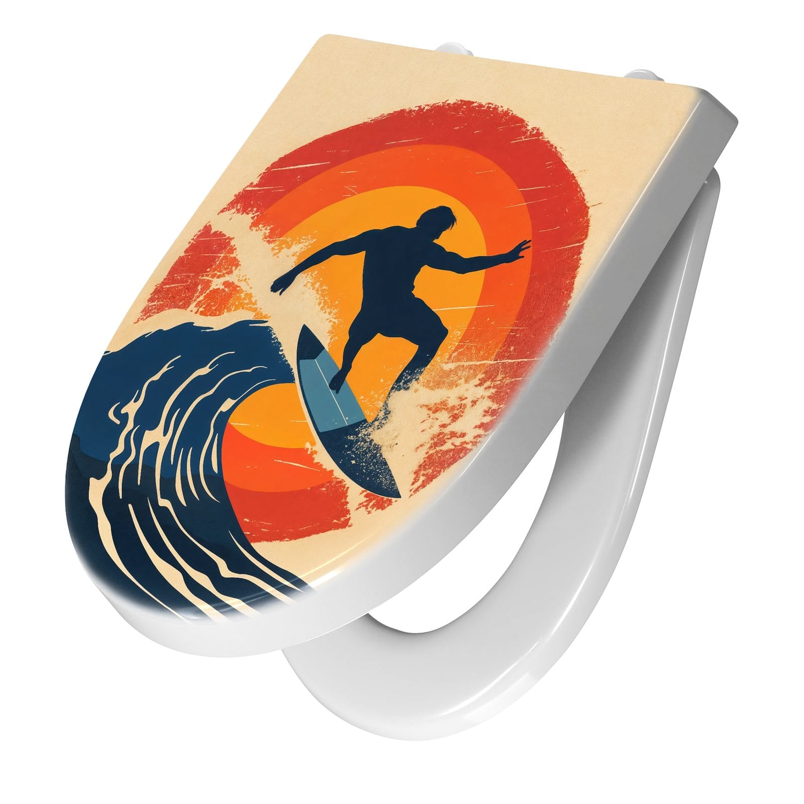 WC-Sitz mit Absenkautomatik Surferwelle
