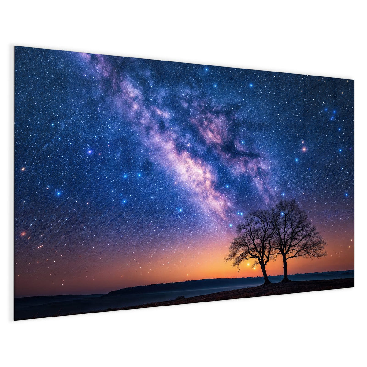 4 mm Glas statt lackiertem Blech – Magnettafel - Baum und Milchstraße