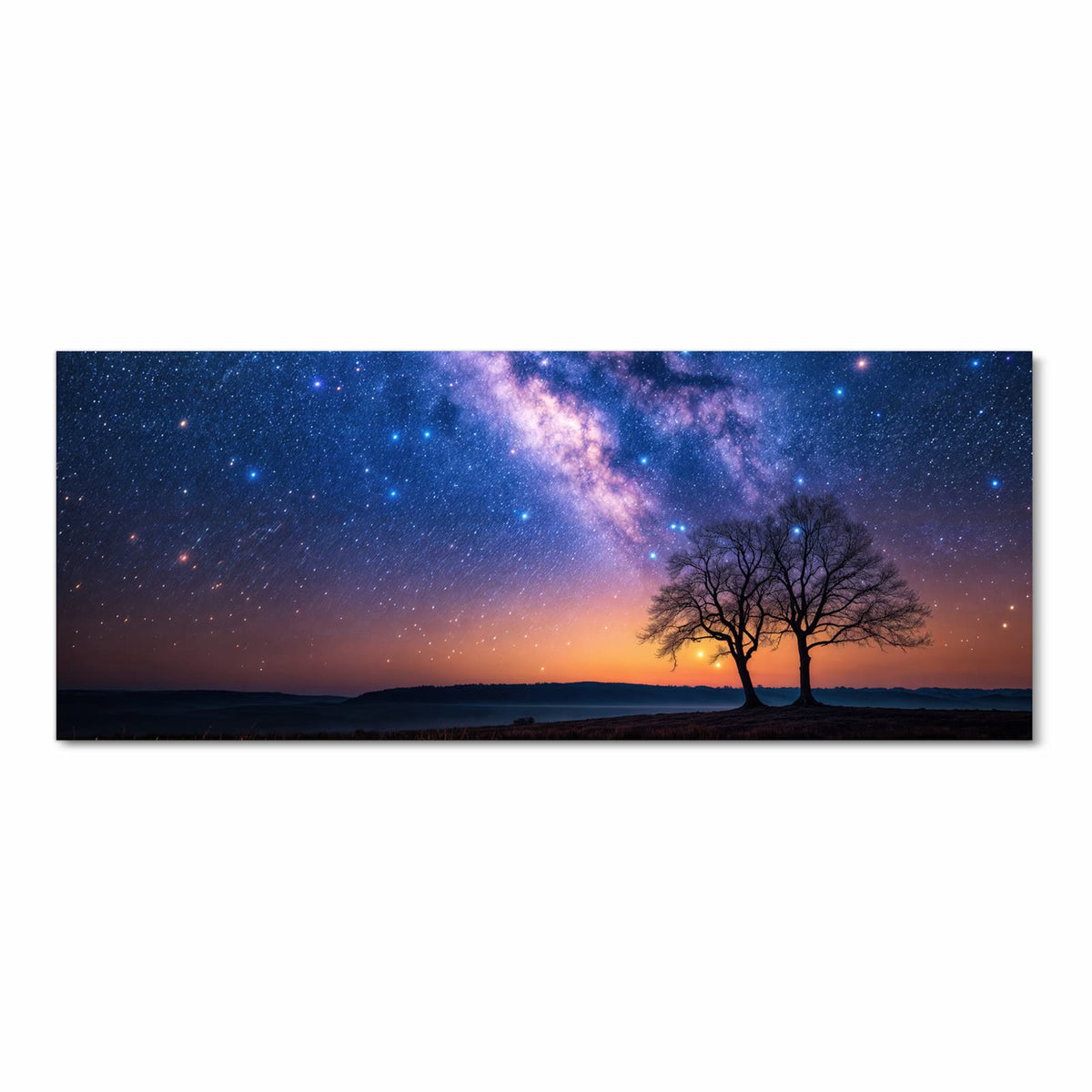 Wasserabweisender Küchenteppich mit Motiv Sternenhimmel Baum in Frontansicht