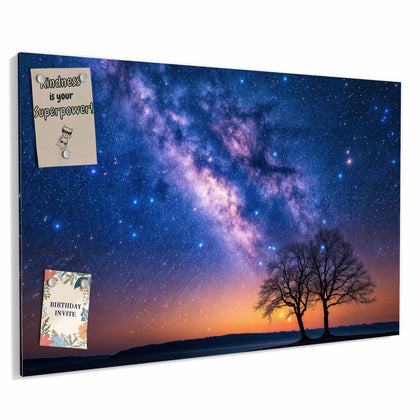 Metall Magnettafel mit dem Motiv Baum und Milchstraße