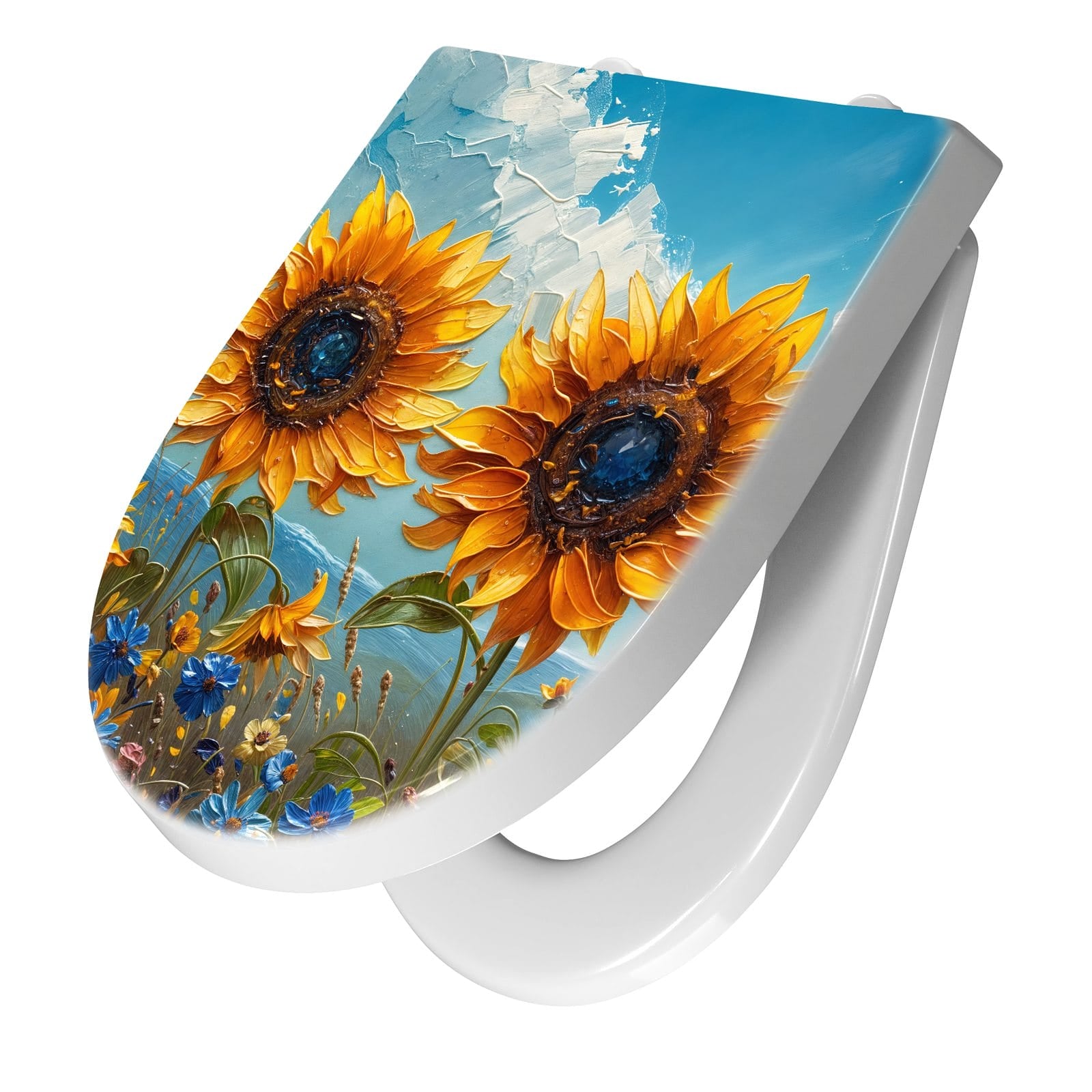 WC-Sitz mit Absenkautomatik Sonnenblumenwiese