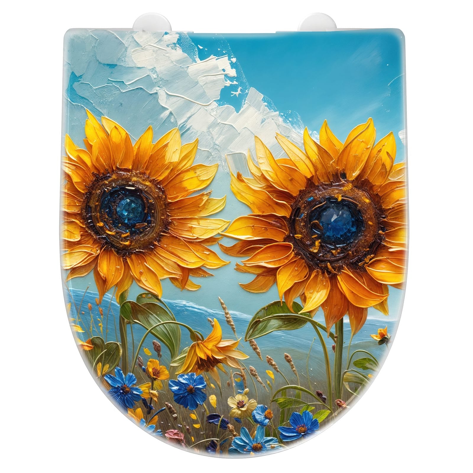 WC-Sitz mit Absenkautomatik Sonnenblumenwiese